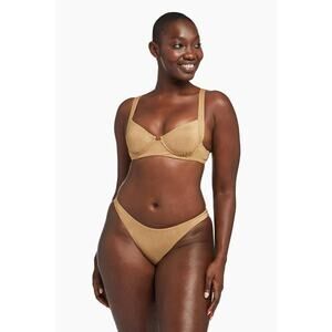 NWT Vitamin A California High Leg Golden Glow Swim Bikini Bottoms Size 12 XL